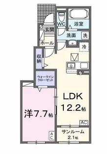 サニーハウスVI【1階】の間取り