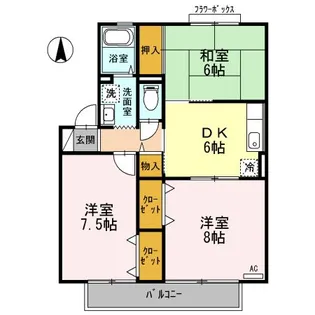 セジュールとみと B棟【1階】の間取り