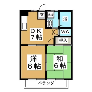 サマックス若林B【2階】の間取り
