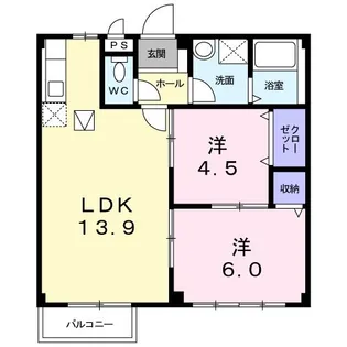 エルディム蔀3【1階】の間取り