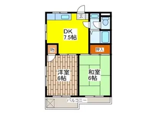 ローズマンション白糸台第2【2階】の間取り