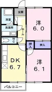 エスポワール II【2階】の間取り