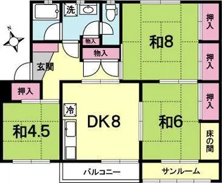 グリーンハイツ見川【3階】の間取り