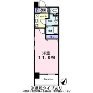 ティラヴェント中津【9階】の間取り