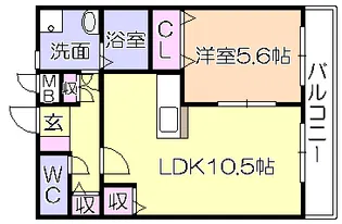 DC.フラット【3階】の間取り