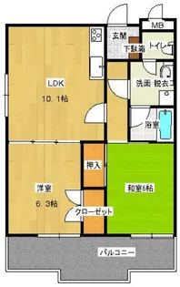 ラフィーネ川越【6階】の間取り