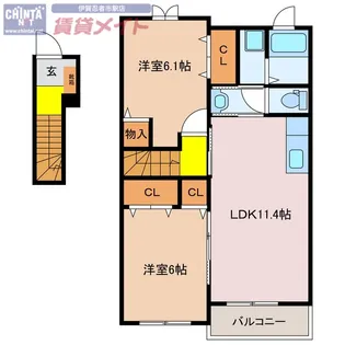 GrowII【2階】の間取り