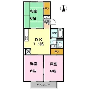 サンクレストB【2階】の間取り