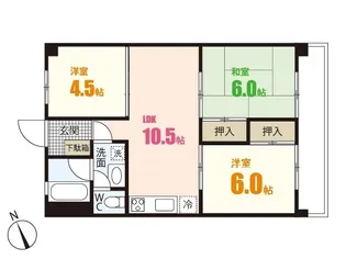 EST中筋【3階】の間取り
