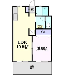 グローリー岩倉【1階】の間取り