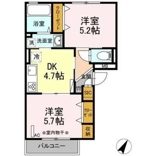 アンバサル【2階】の間取り