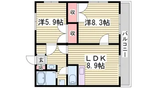 ハイツ松本【2階】の間取り