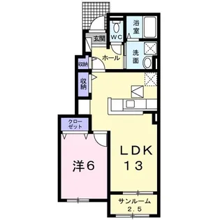フェリアーナ【1階】の間取り
