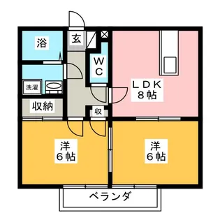 ラベンダーII【1階】の間取り