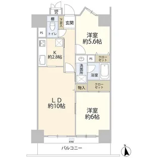 ライオンズプラザ松戸中央公園(040135)【2階】の間取り