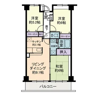 ラフィネ日吉【4階】の間取り