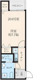 フォセット新大橋【2階】の間取り