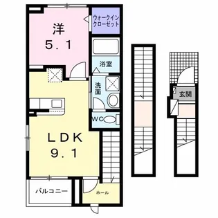 ラフレシール【3階】の間取り