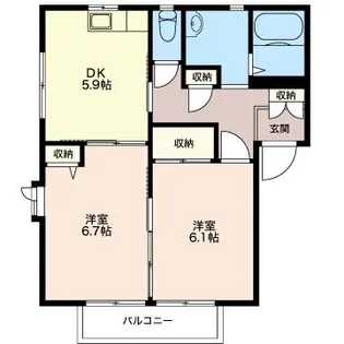 イーストパーク【2階】の間取り