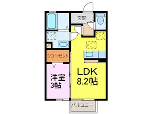 メゾン・ド・ルシュッド【1階】の間取り