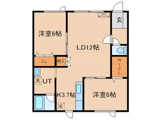 ブリリアント3【2階】の間取り