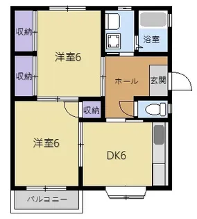 足土コーポ【2階】の間取り