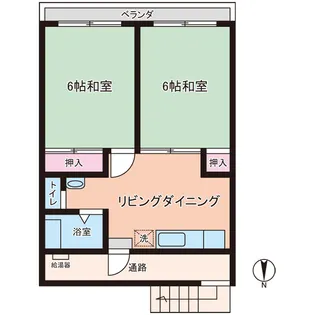 シティハイム日吉【2階】の間取り
