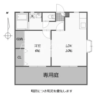 ラフィネ富田【1階】の間取り