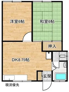 ル・ワゾブル持田【1階】の間取り