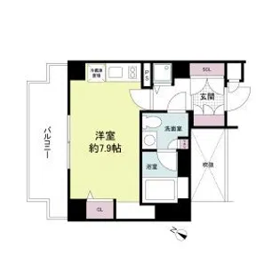 リンクハウス京町堀【8階】の間取り