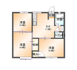 秋山コーポ【1階】の間取り