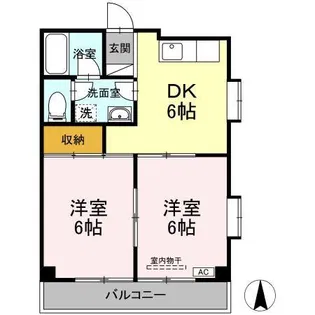 守屋ハイツ【2階】の間取り