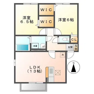 アーデ フライアC棟【2階】の間取り