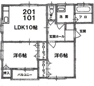 シェクル21 202【2階】の間取り