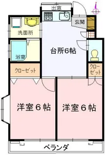 ガーデンハウスB&B1【2階】の間取り