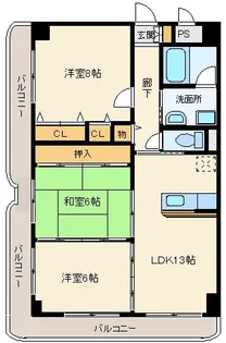 カームライフ斎藤【1階】の間取り