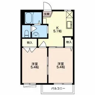 フレグランス音無【1階】の間取り