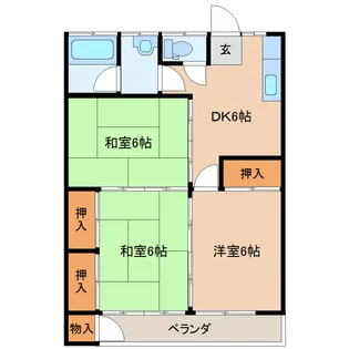 第一渡辺コーポ【2階】の間取り