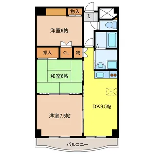 岐阜県岐阜市宇佐南4【マンション】の間取り