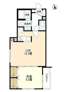 ウェルスクエア田端【1階】の間取り