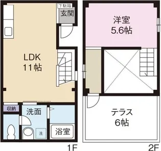 シャンパーニュ公園前【1階】の間取り