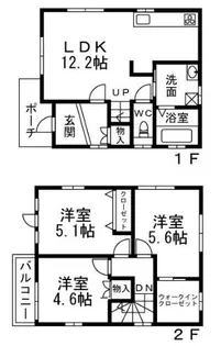 大阪府堺市西区鳳西町3【一戸建】の間取り