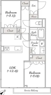 ルミークアン上原【3階】の間取り