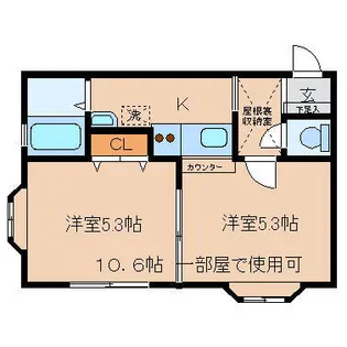 グリーシェル三珠【2階】の間取り