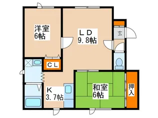 フレンドリ-ハウス八軒【2階】の間取り
