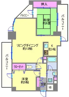 東京都大田区南馬込1【マンション】の間取り