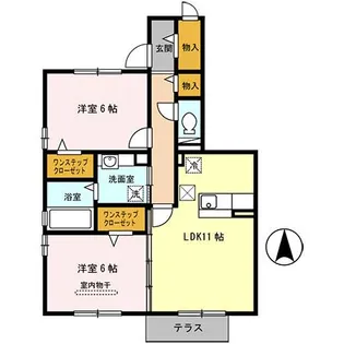 アズール B【1階】の間取り