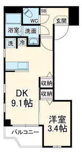 フェリーチェ津田沼【3階】の間取り