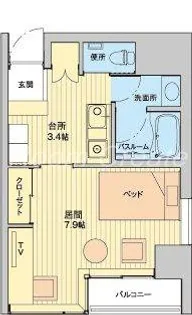 クレエ秋田町【4階】の間取り