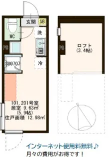 東京都板橋区大谷口北町【アパート】の間取り